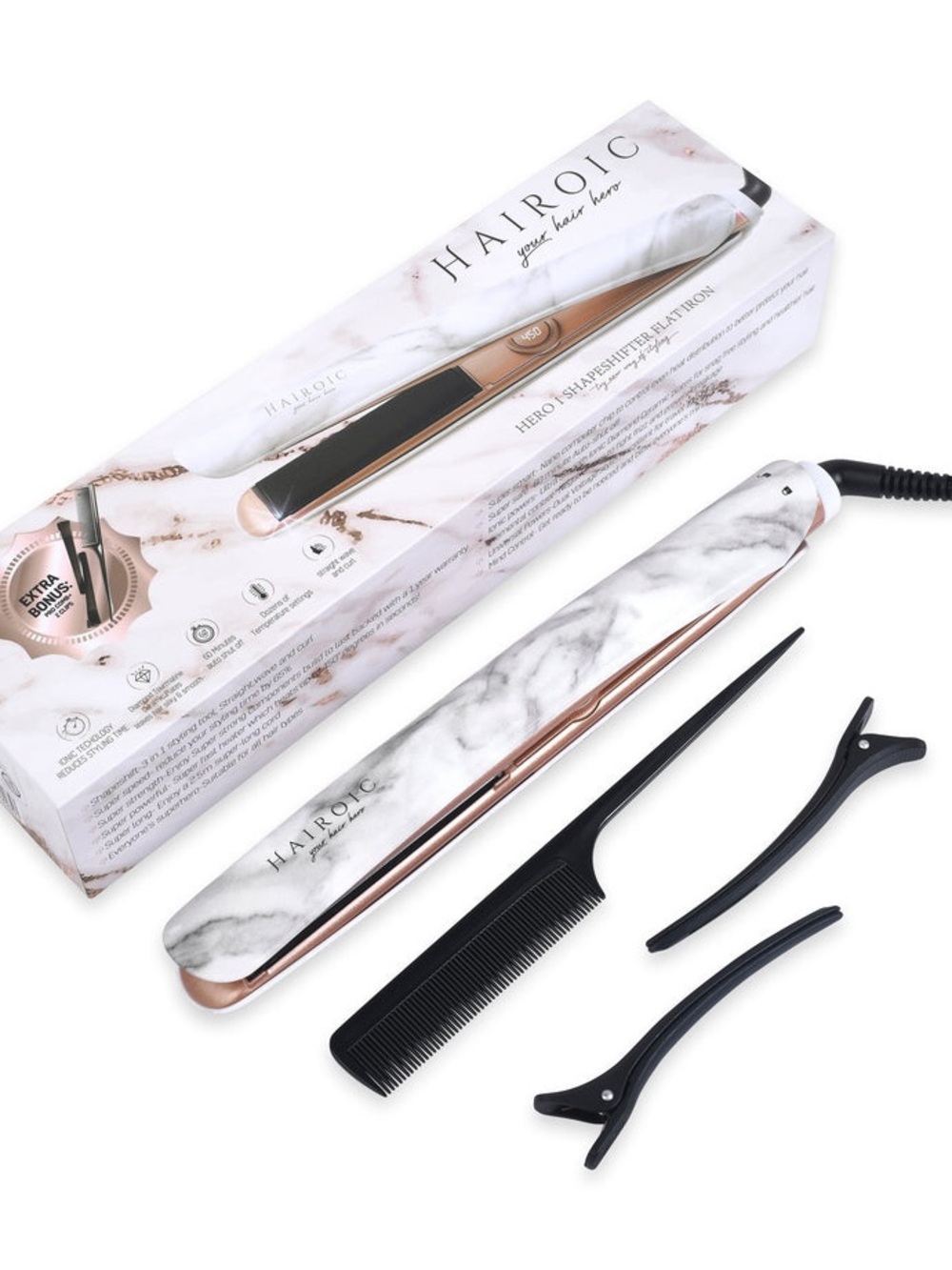 Haroic Your Hair Hero - Hero 1 Shapeshifter Flat Iron - Marble